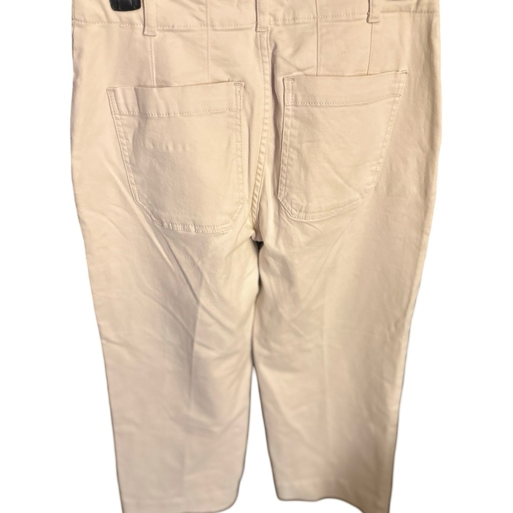 Women’s Ankle Wide Leg Trousers Cream Stretch NWT - Picture 2 of 11